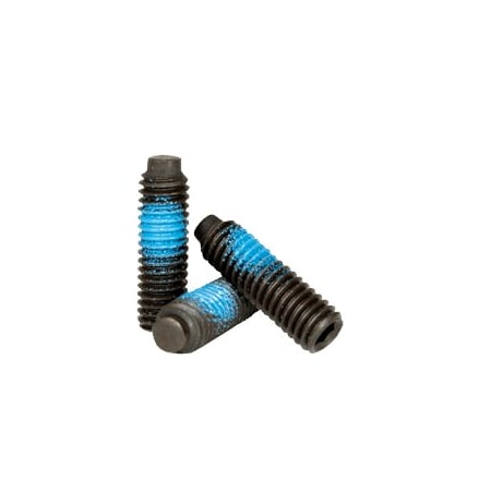 Newport Fasteners Nylon Patch Socket Set Screw Half-Dog Point, 8-32 x 5/16", Alloy Steel, Black Oxide, 1000PK 140230-1000